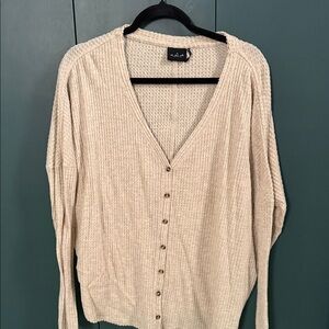 Urban Outfitters Beige Button-Up Cardigan